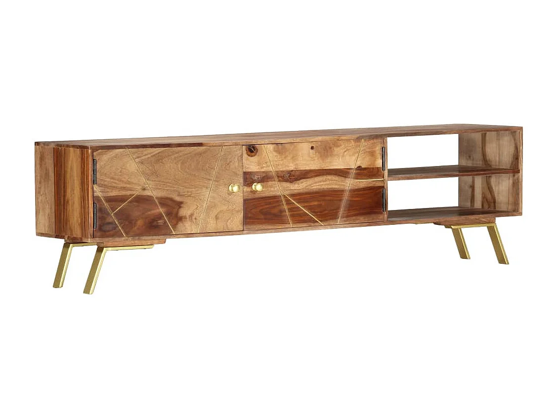 Tv-meubel 140x30x40 massief sheeshamhout