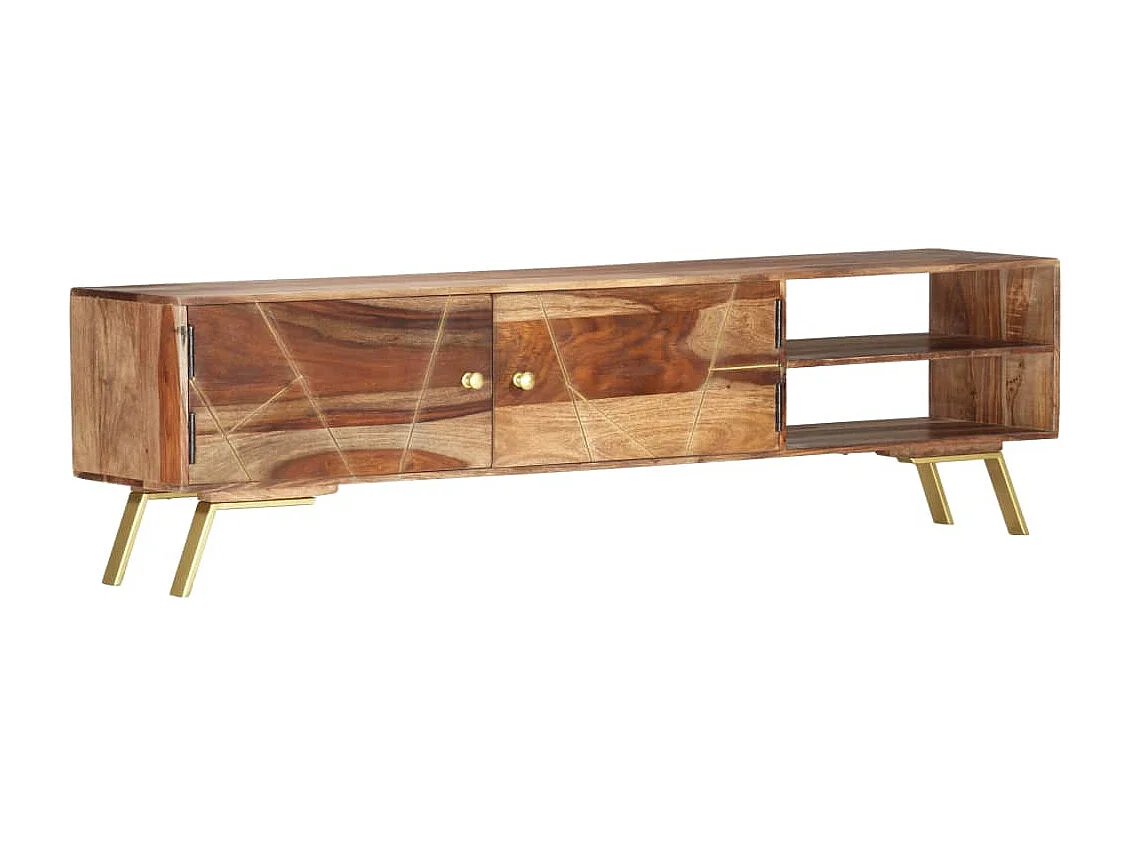 Tv-meubel 140x30x40 massief sheeshamhout