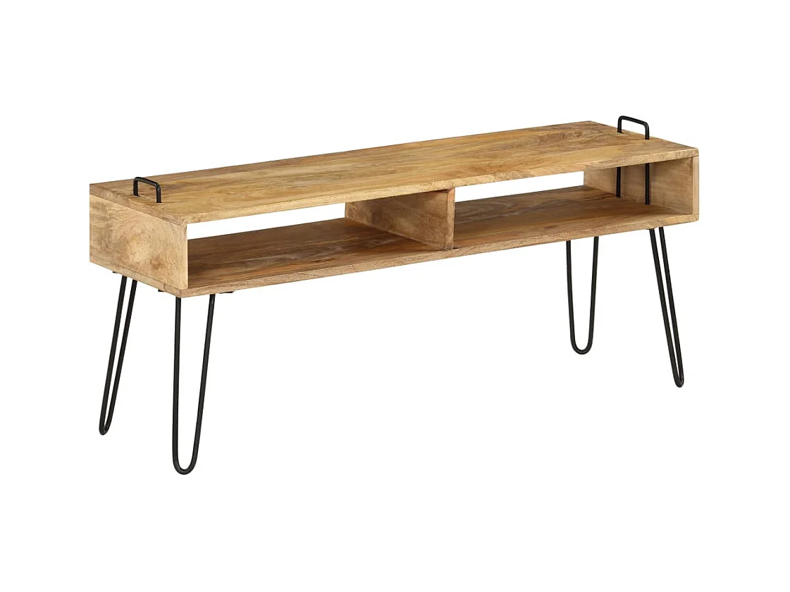 TV-Tisch Massivholz Mango 110x35x45 cm