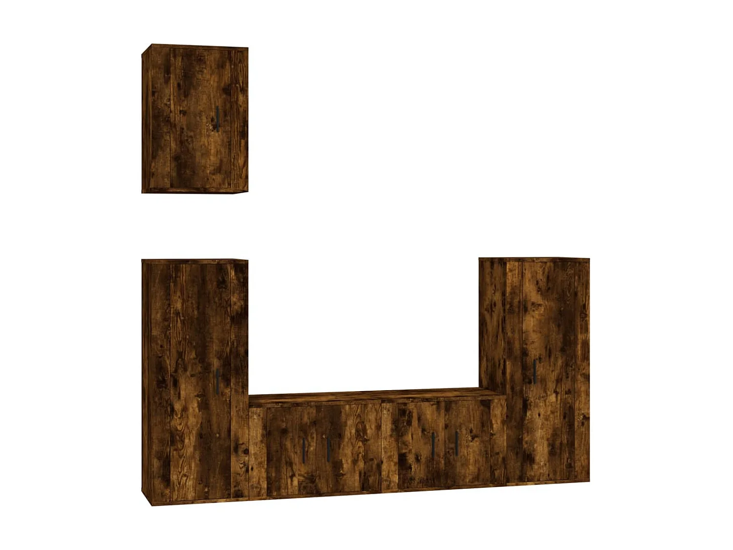 Ensemble de meubles TV 5 pcs Chêne fumé Bois d'ingénierie