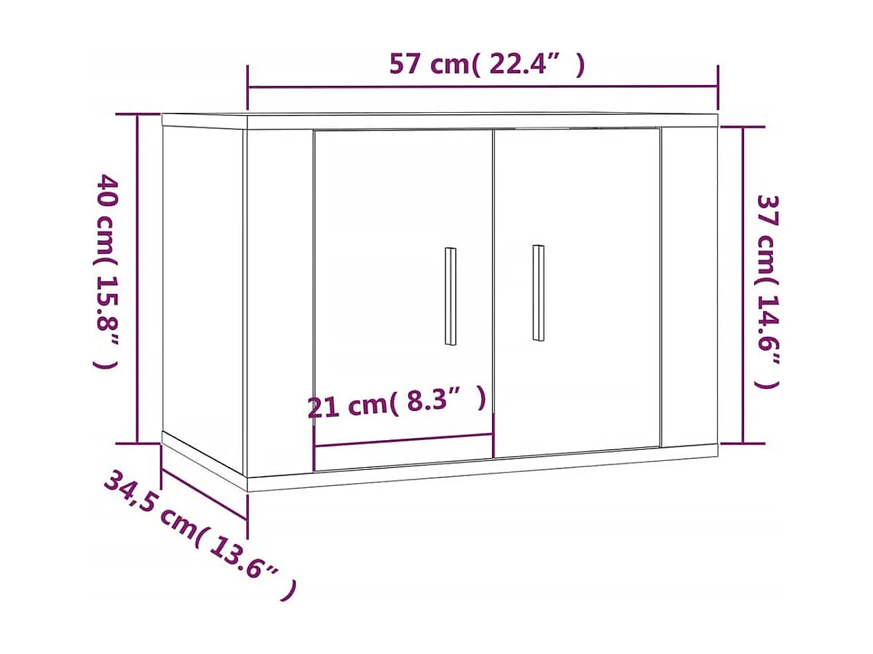Ensemble de meubles TV 5 pcs Chêne fumé Bois d'ingénierie