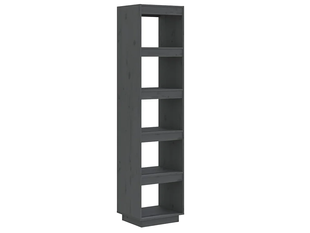 Libreria/Divisorio Grigio 40x35x167 cm in Legno Massello di Pino