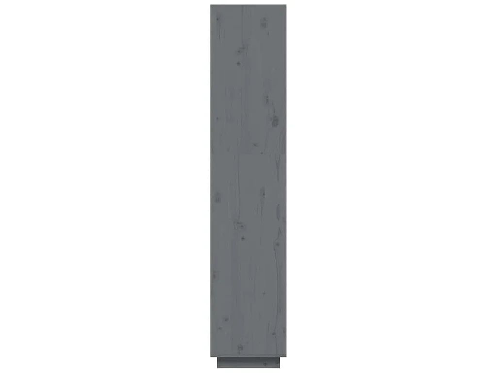 Bibliothèque/Séparateur de pièce Gris 40x35x167 cm Pin solide