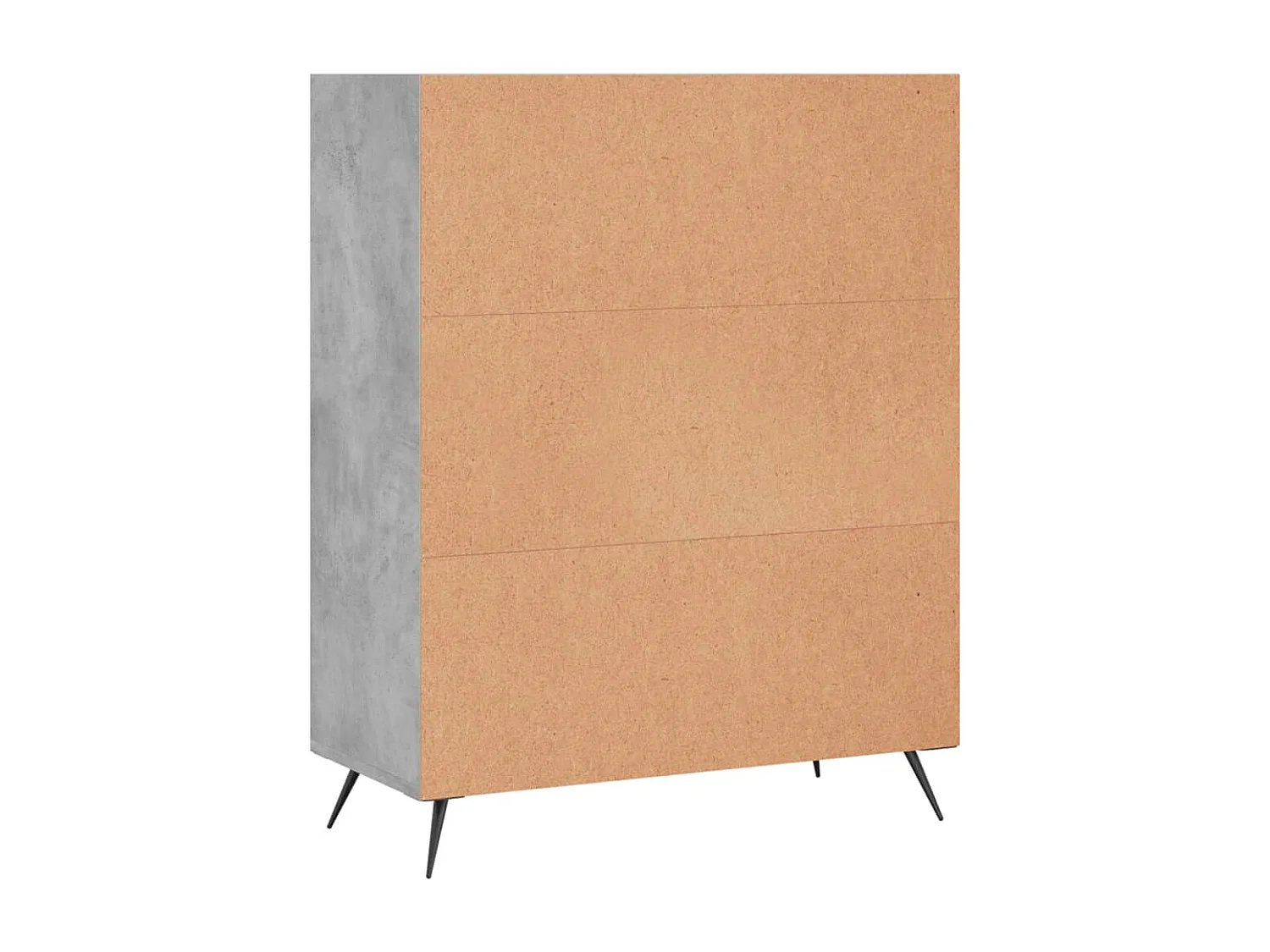 Bibliothèque gris béton 69,5x32,5x90 cm bois d'ingénierie