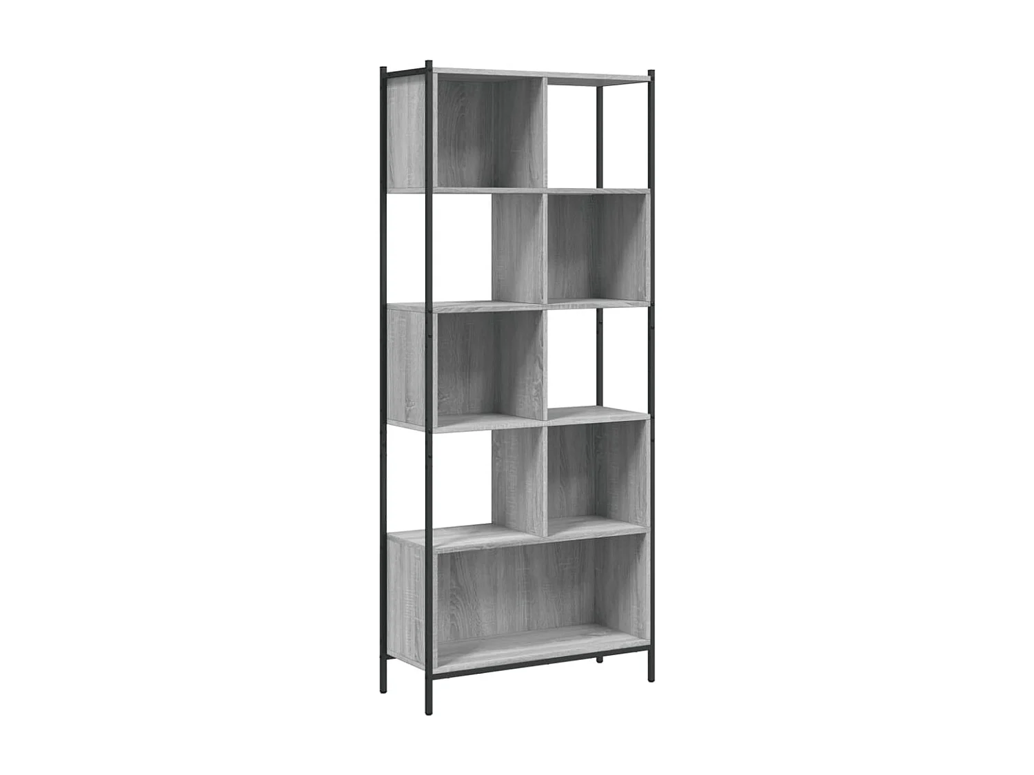 Boekenkast 72x28x172 cm bewerkt hout grijs sonoma eikenkleurig