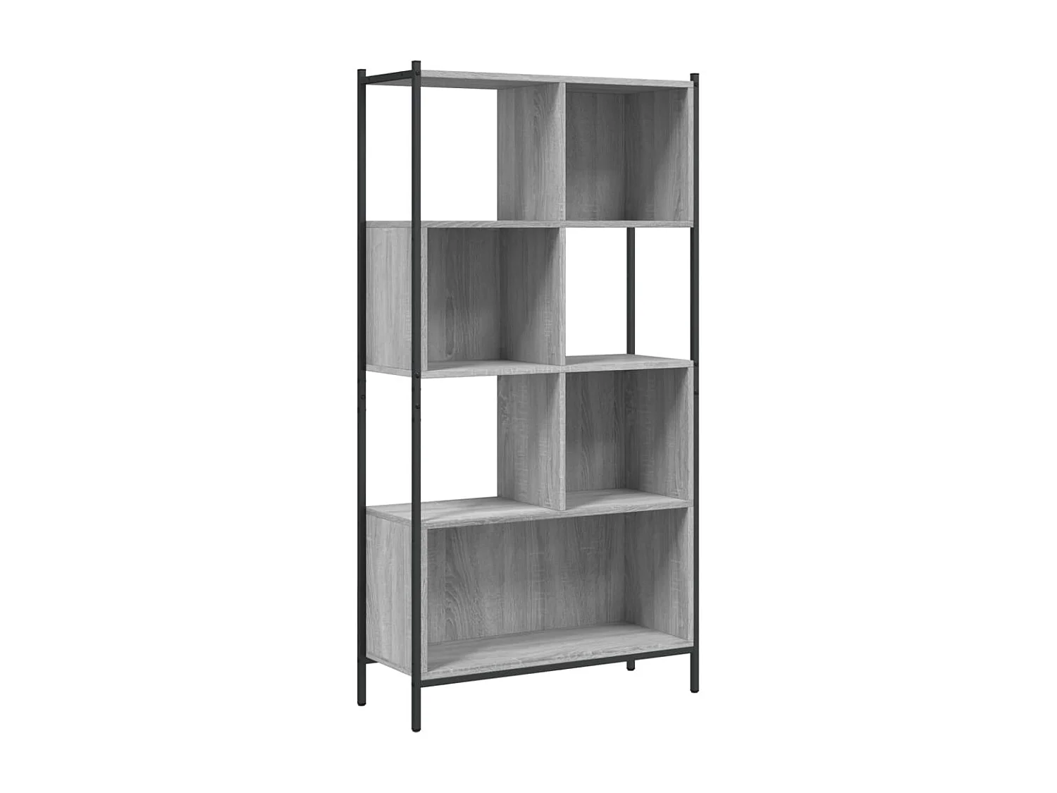 Boekenkast 72x28x172 cm bewerkt hout grijs sonoma eikenkleurig