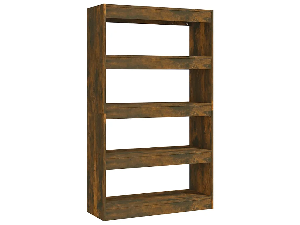 Bibliothèque/Séparateur de pièce Chêne fumé Bois d'ingénierie