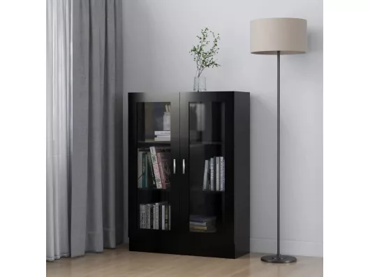 Kauf Unique Vitrinenschrank Schwarz 82,5x30,5x115 cm Holzwerkstoff