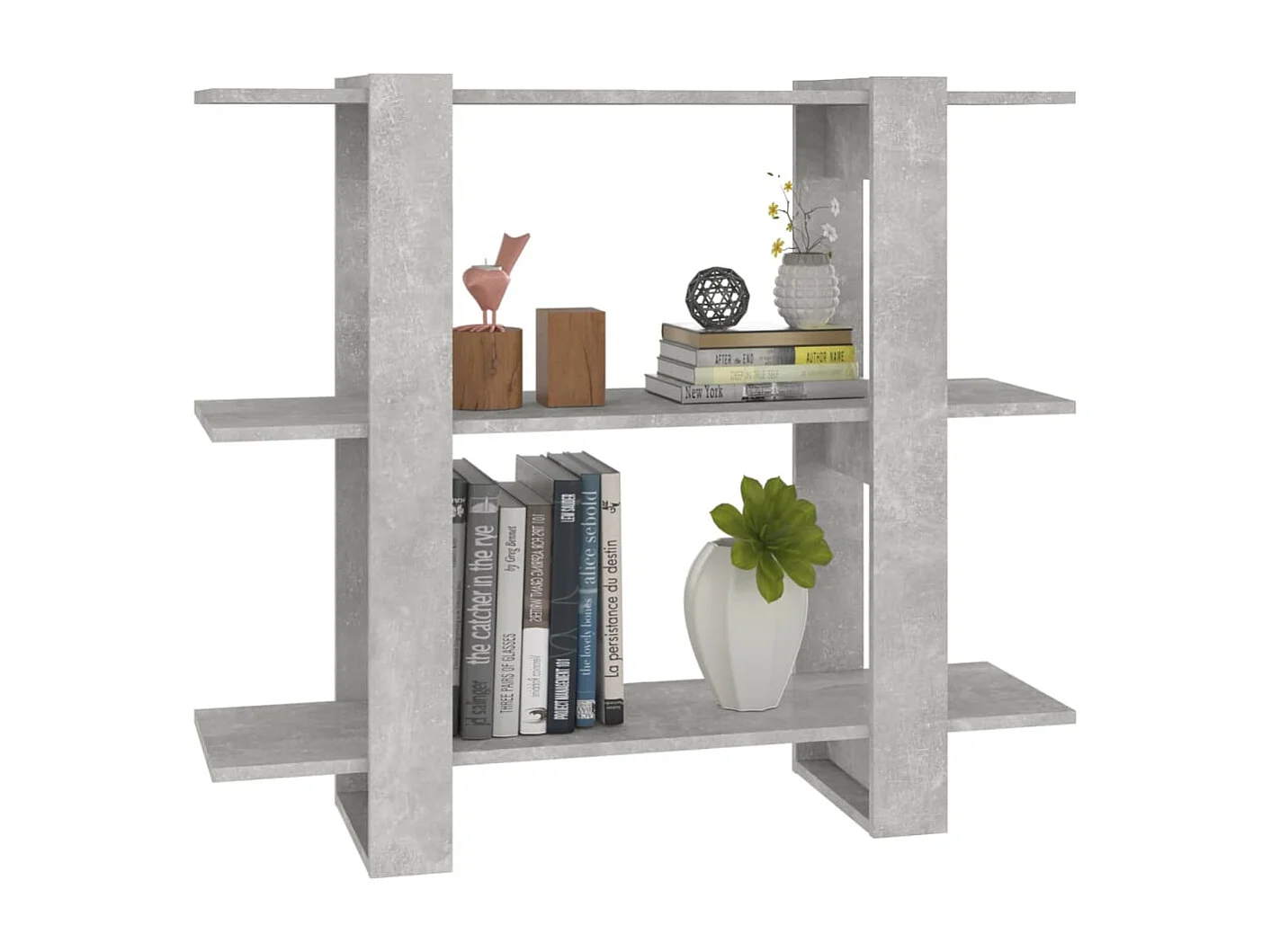 Estante/divisória 100x30x87 cm cor cinzento cimento