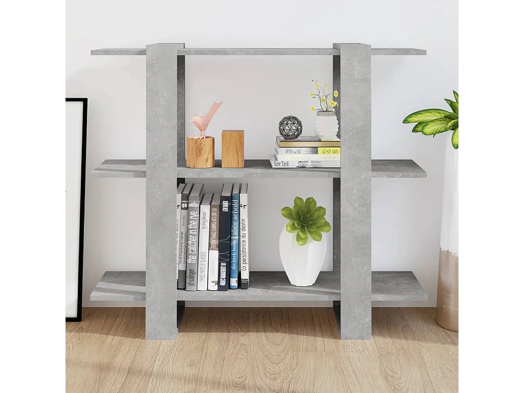 Estante/divisória 100x30x87 cm cor cinzento cimento