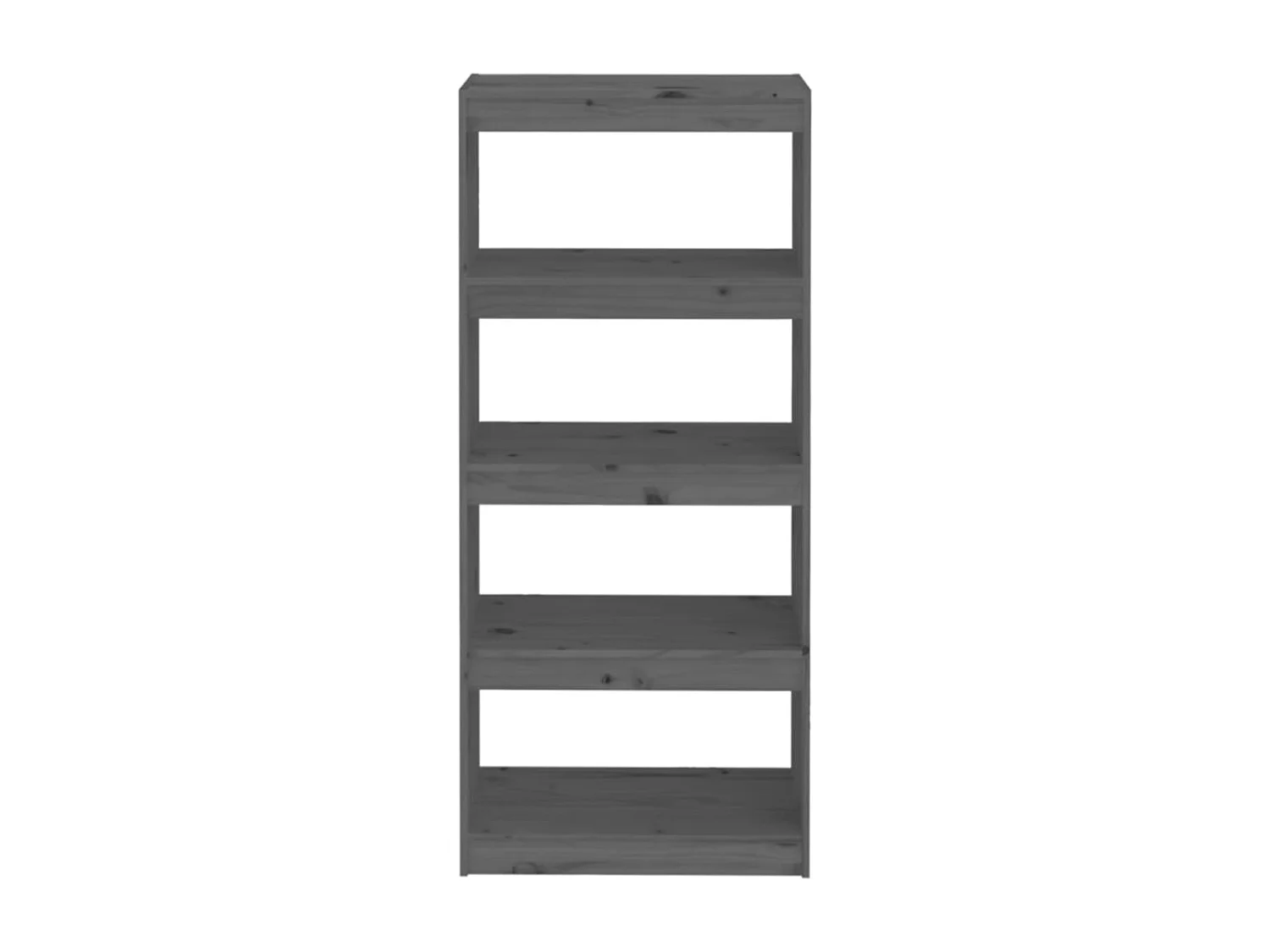 Bibliothèque/Séparateur de pièce Gris 60x30x135,5 cm Pin massif