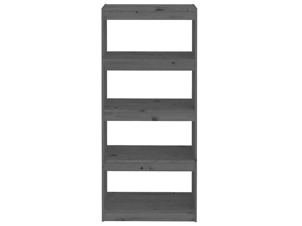 Bibliothèque/Séparateur de pièce Gris 60x30x135,5 cm Pin massif