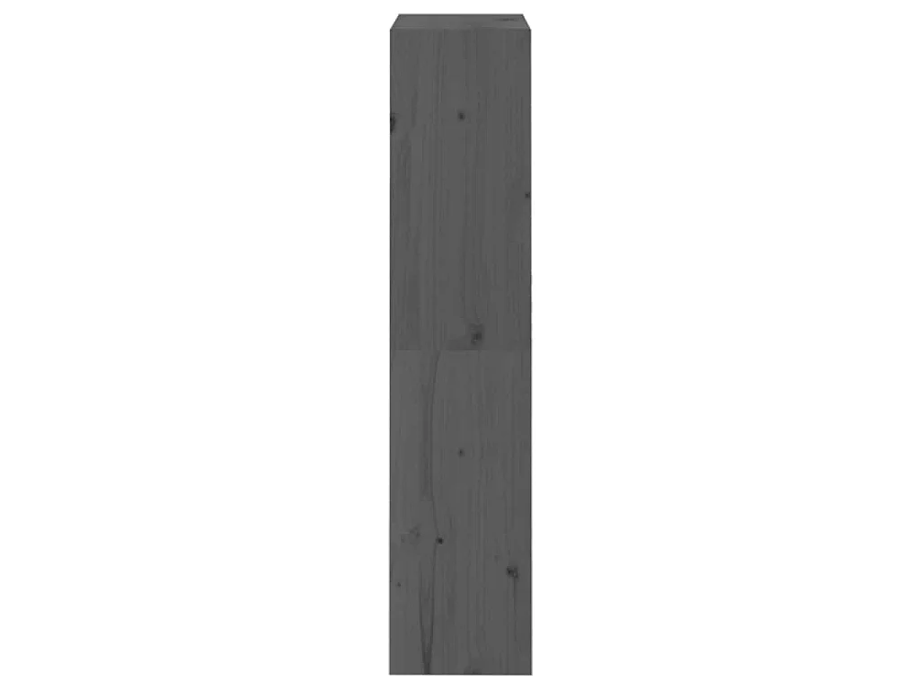 Bibliothèque/Séparateur de pièce Gris 60x30x135,5 cm Pin massif