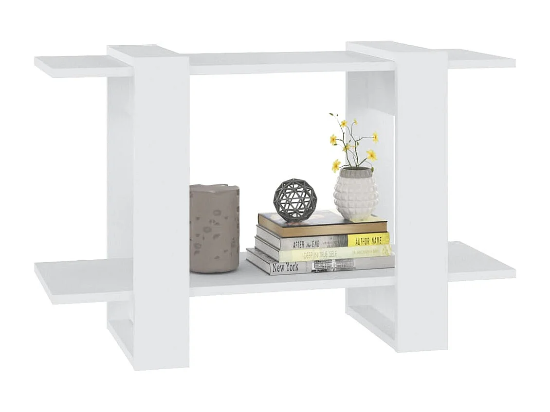 Boekenkast/kamerscherm 80x30x51 cm wit