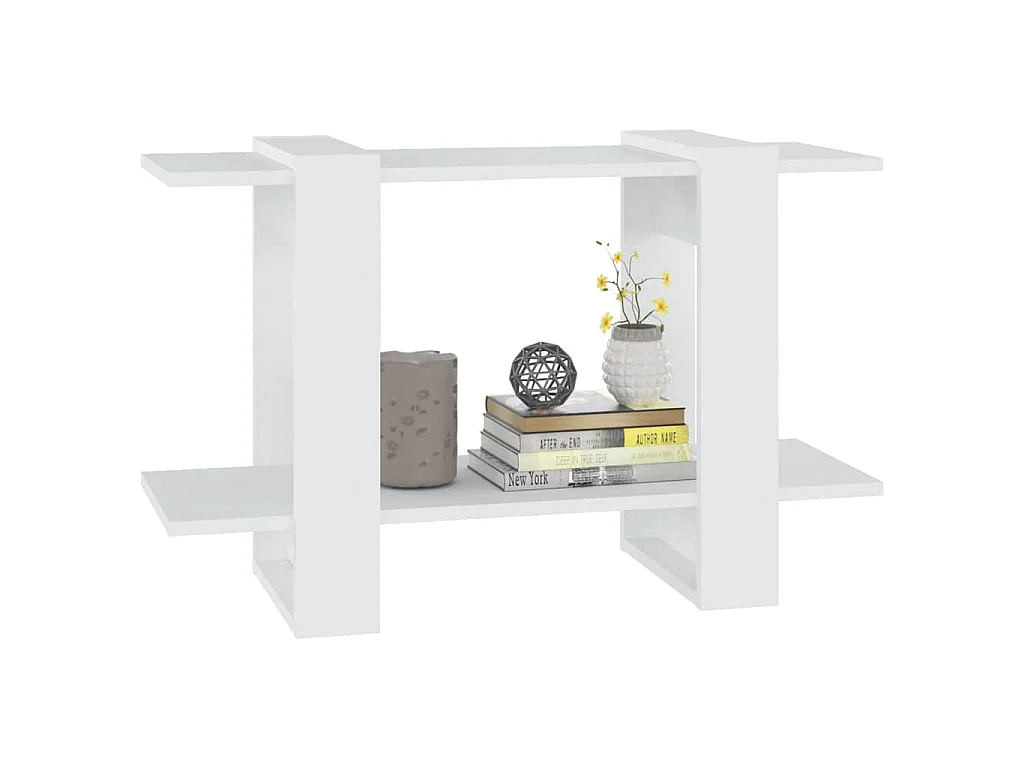 Bücherregal/Raumteiler Weiß 80x30x51 cm