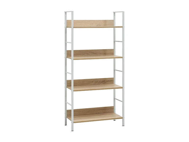 Boekenkast 4 schappen 60x27,6x124,5 cm bewerkt hout eikenkleur