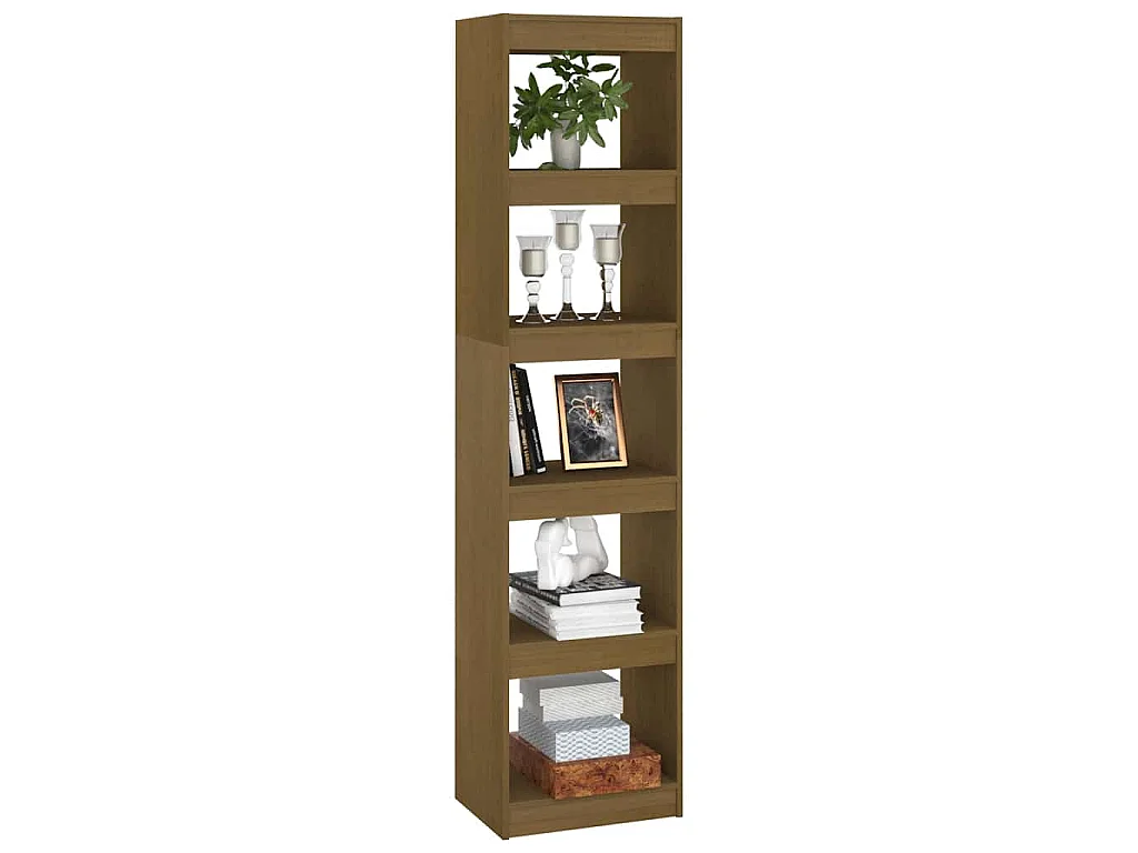 Bibliothèque/Séparateur de pièce Marron miel 40x30x167,5 cm Pin