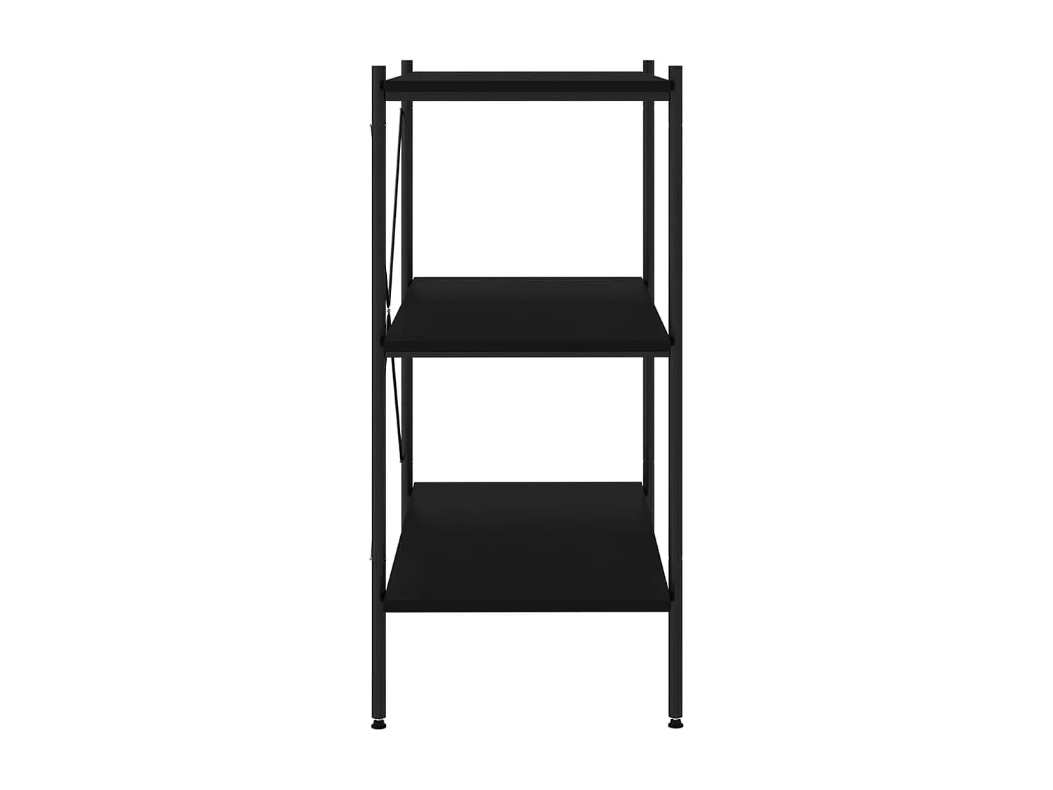 Opbergrek 3-laags 80x40x92 cm zwart