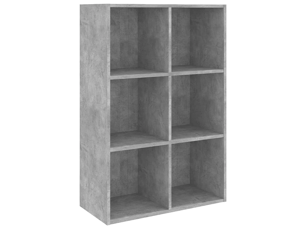 Bibliothèque/Buffet gris béton 66x30x98 cm bois d'ingénierie