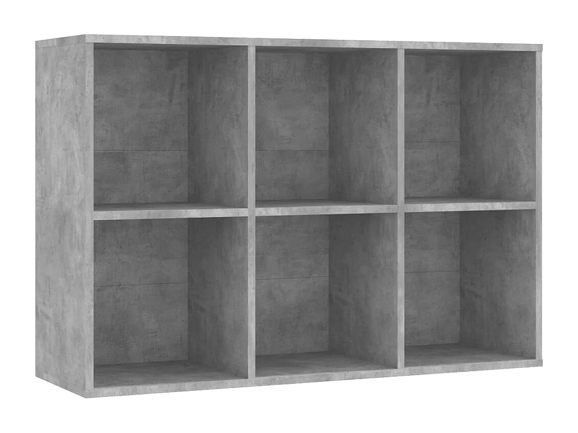 Bibliothèque/Buffet gris béton 66x30x98 cm bois d'ingénierie