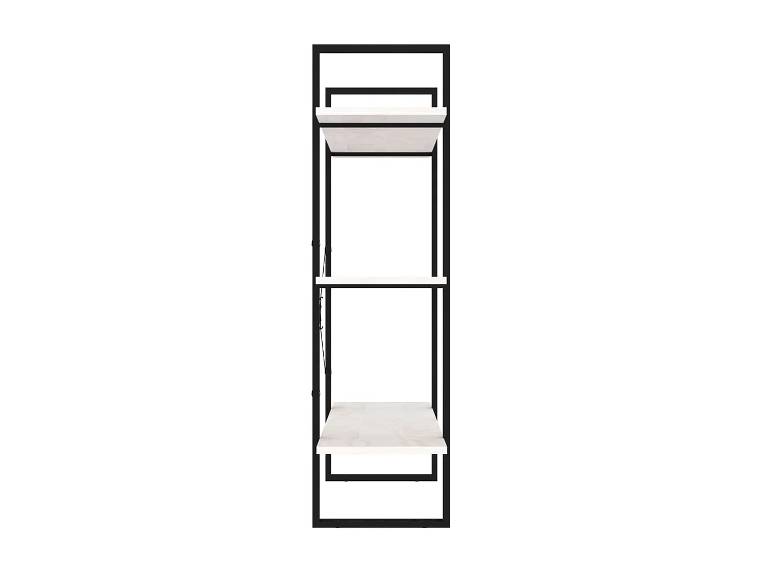 Bibliothèque à 3 niveaux Blanc 100x30x105 cm Bois de pin massif