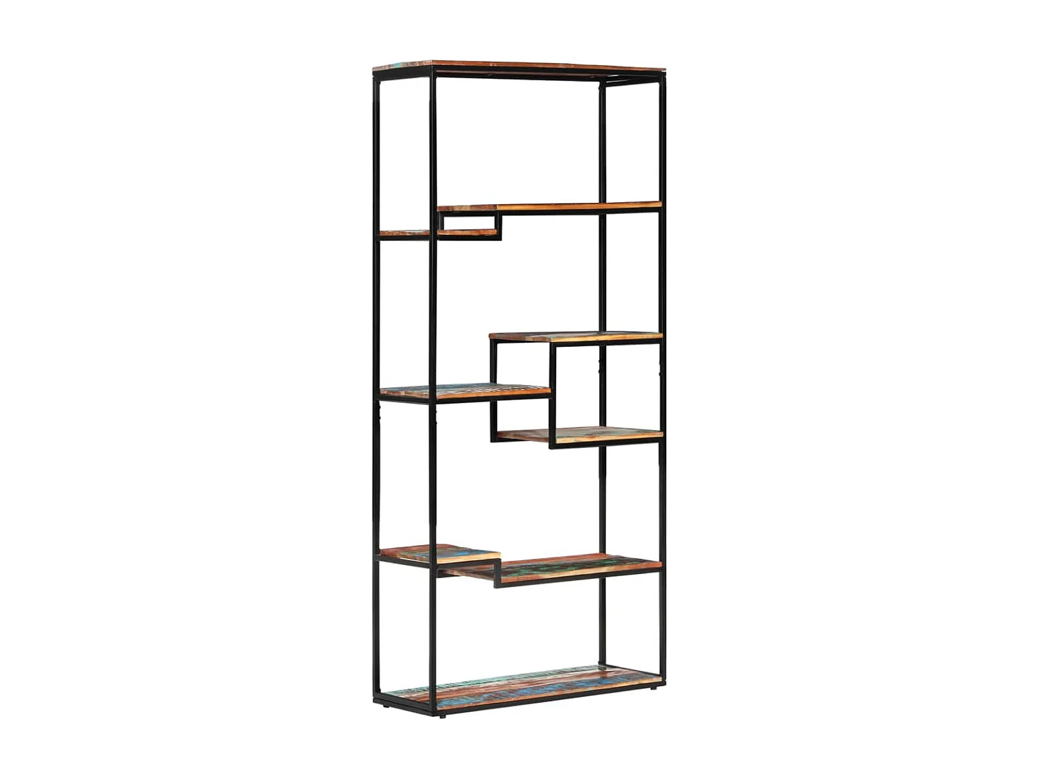 Estante 80x30x180 cm madeira recuperada maciça