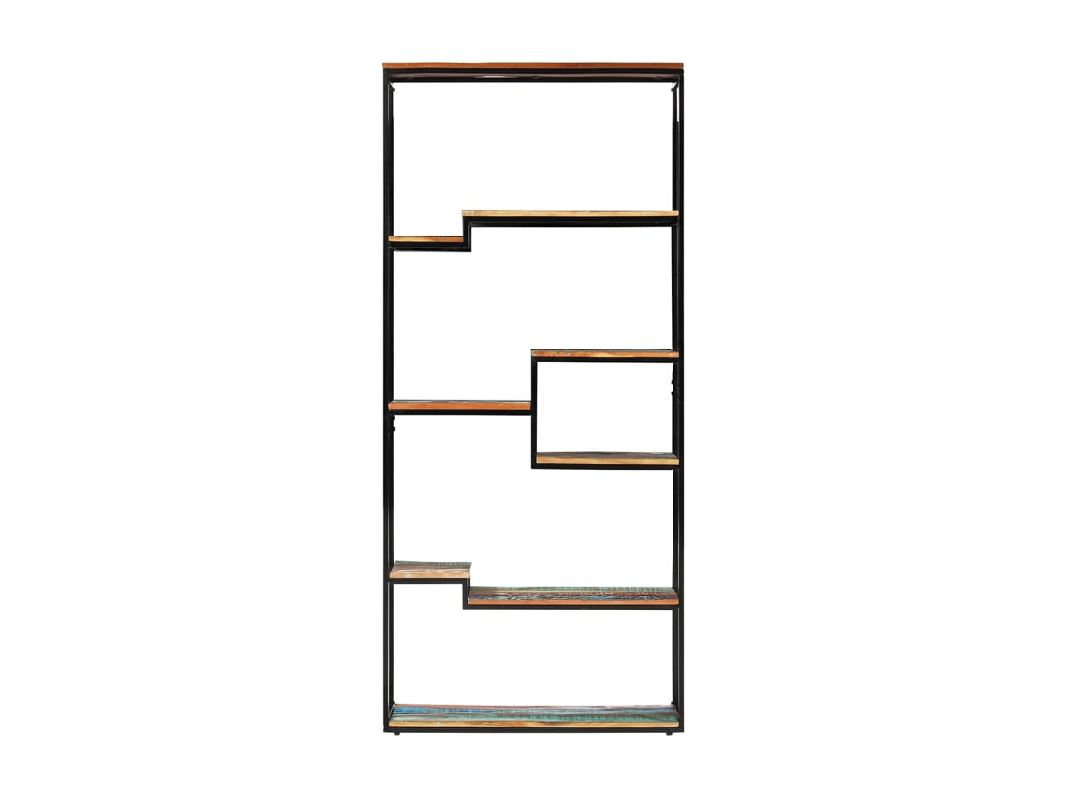 Estante 80x30x180 cm madeira recuperada maciça