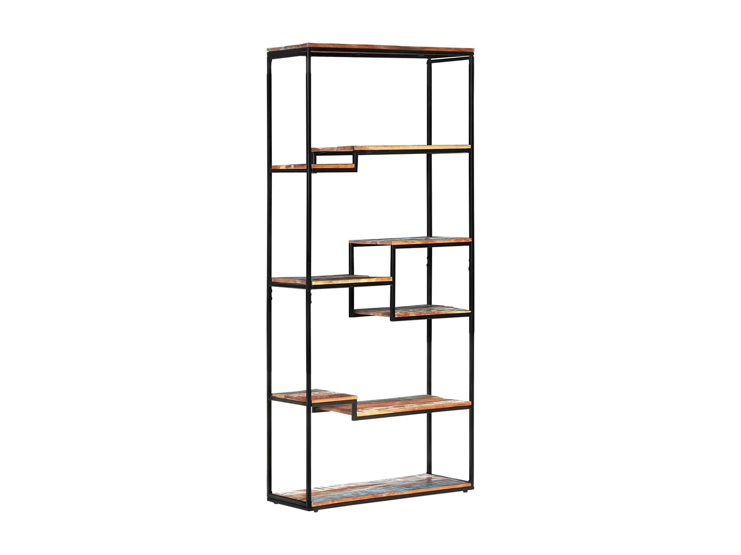 Estante 80x30x180 cm madeira recuperada maciça