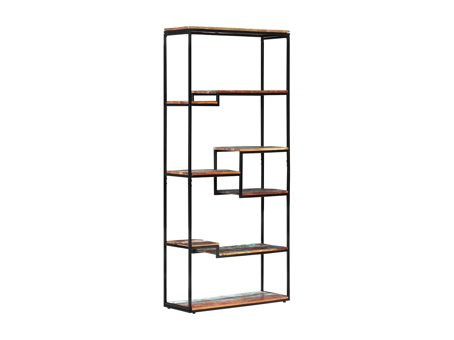 Estante 80x30x180 cm madeira recuperada maciça