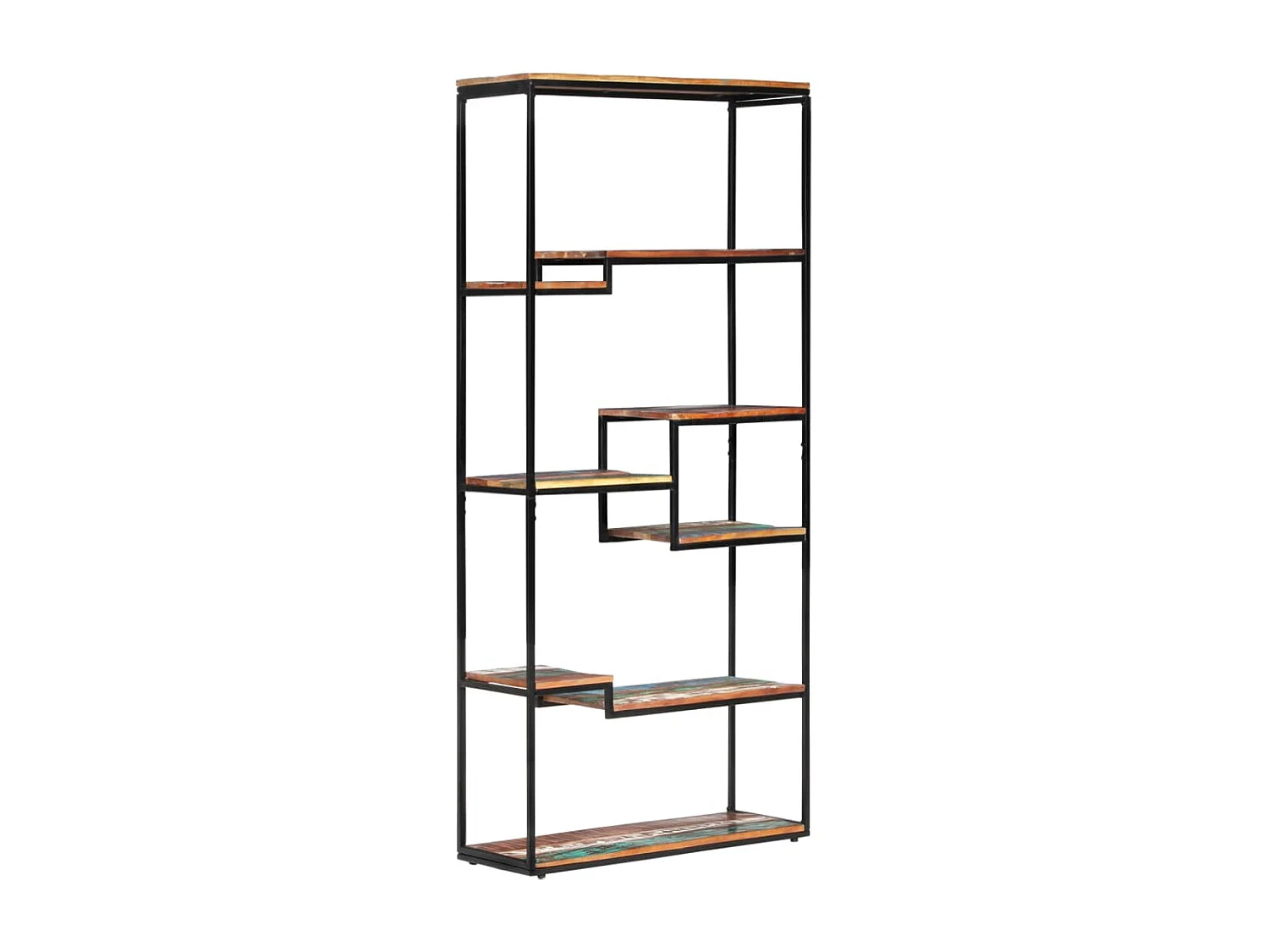 Estante 80x30x180 cm madeira recuperada maciça