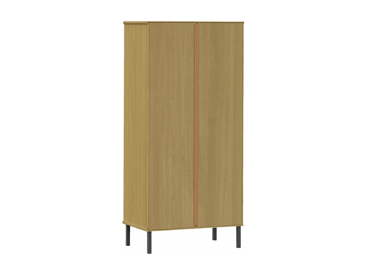 Bibliothèque à 2 tiroirs Marron 60x35x128,5 cm Bois massif OSLO