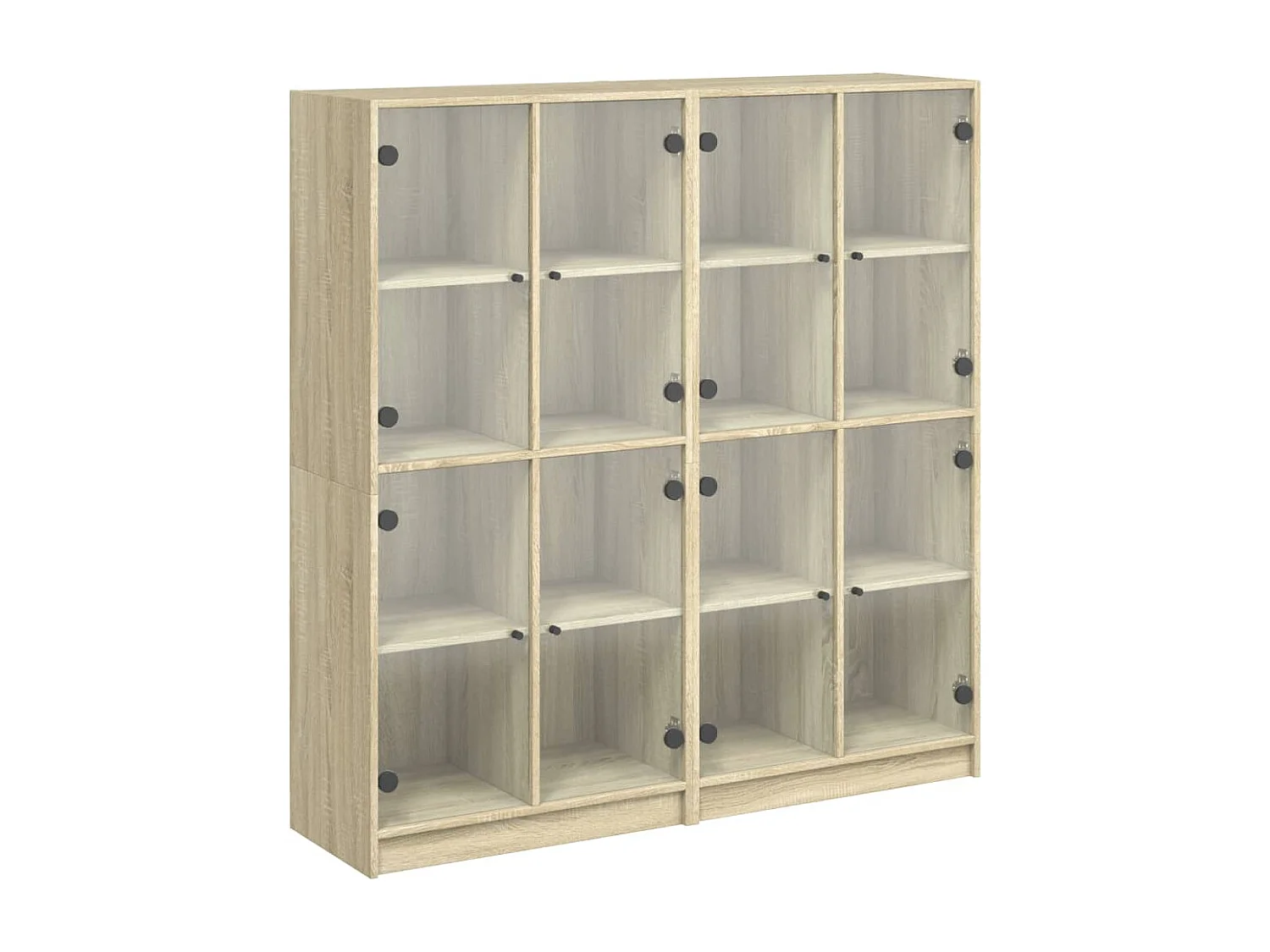 Boekenkast met deuren 136x37x142 cm hout sonoma eikenkleurig