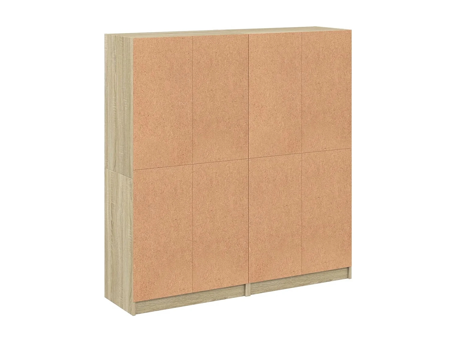 Boekenkast met deuren 136x37x142 cm hout sonoma eikenkleurig