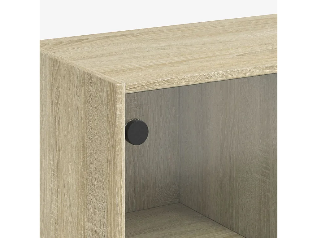 Boekenkast met deuren 136x37x142 cm hout sonoma eikenkleurig