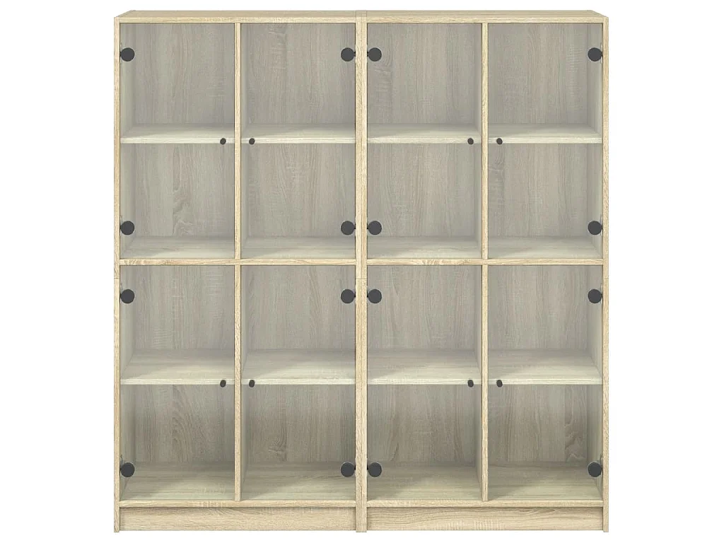 Bibliothèque avec portes chêne sonoma 136x37x142 cm