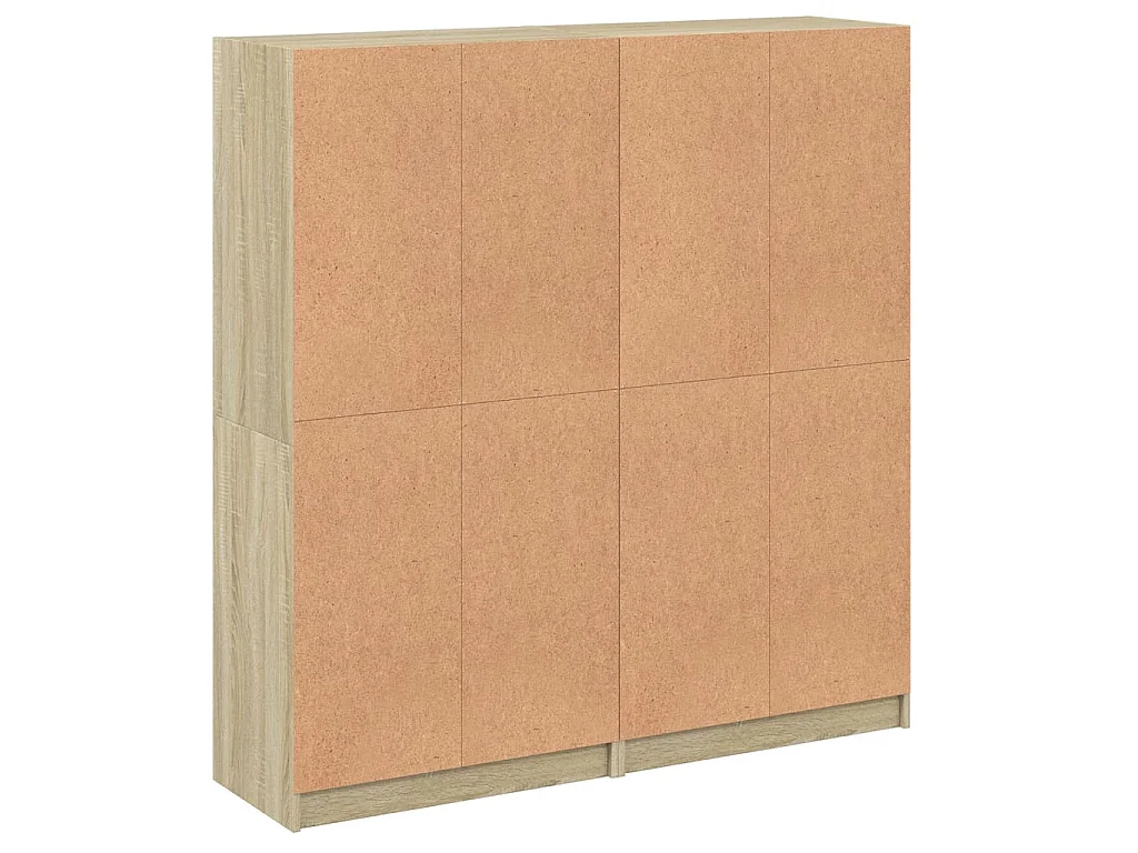 Bibliothèque avec portes chêne sonoma 136x37x142 cm