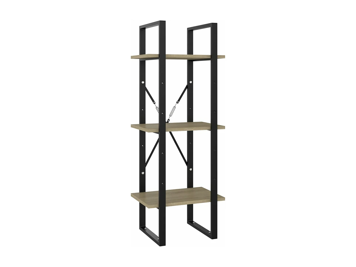 Boekenkast 5 schappen 40x30x175 cm bewerkt hout sonoma eiken