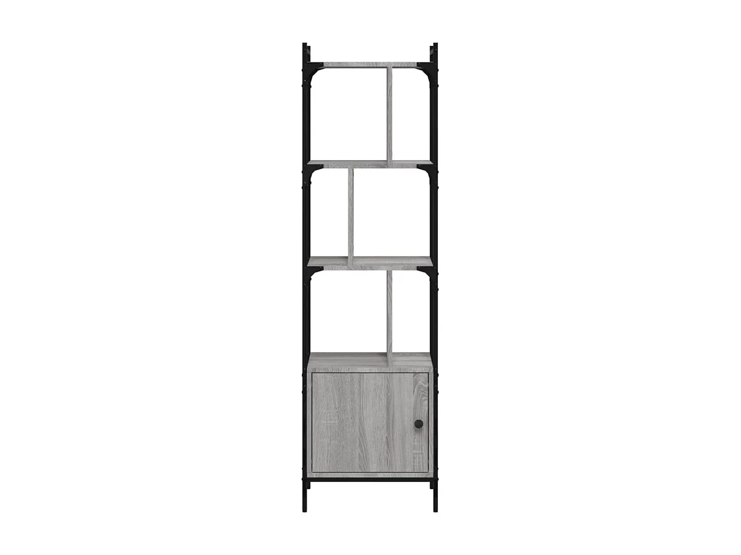 Bibliothèque avec porte sonoma gris 44,5x30x154,5 cm