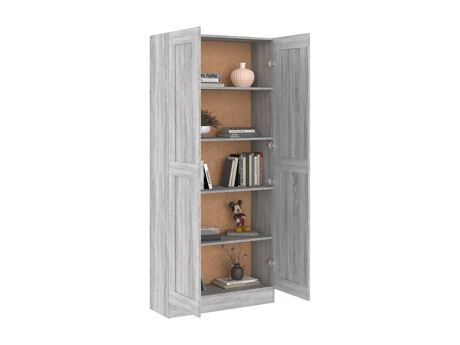Badezimmerschrank Grau Sonoma 82,5x30,5x185,5 cm Holzwerkstoff