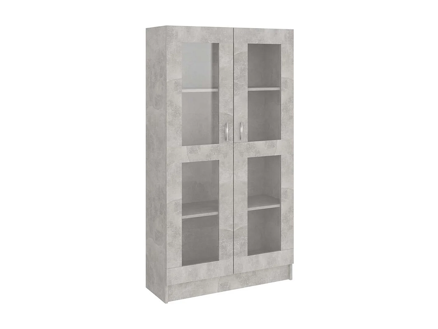 Vitrina de madera contrachapada gris hormigón 82,5x30,5x150cm