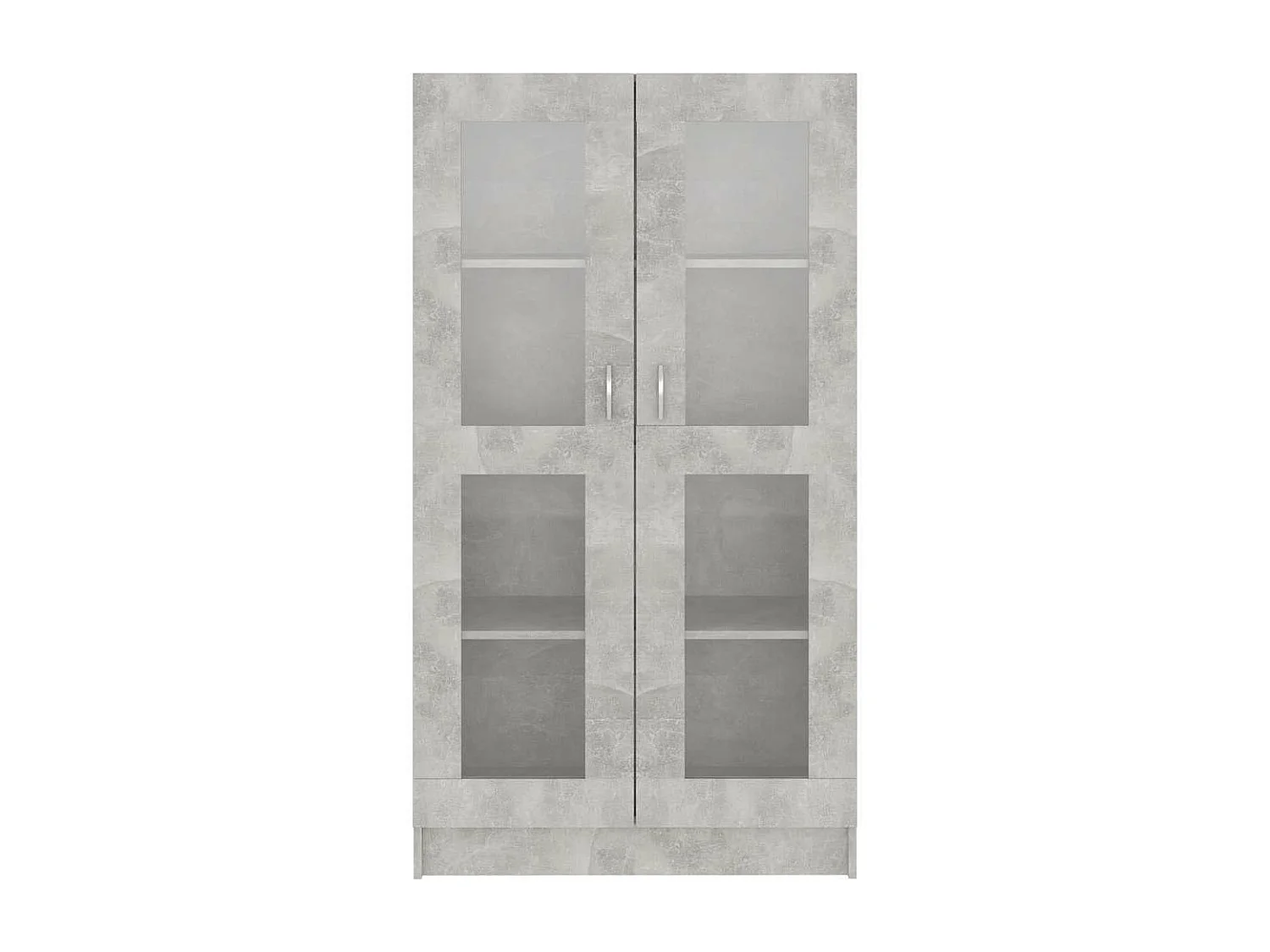 Vitrina de madera contrachapada gris hormigón 82,5x30,5x150cm