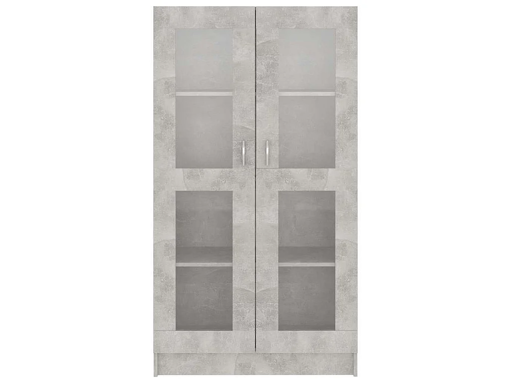 Armário vitrine derivados de madeira cinzento cimento