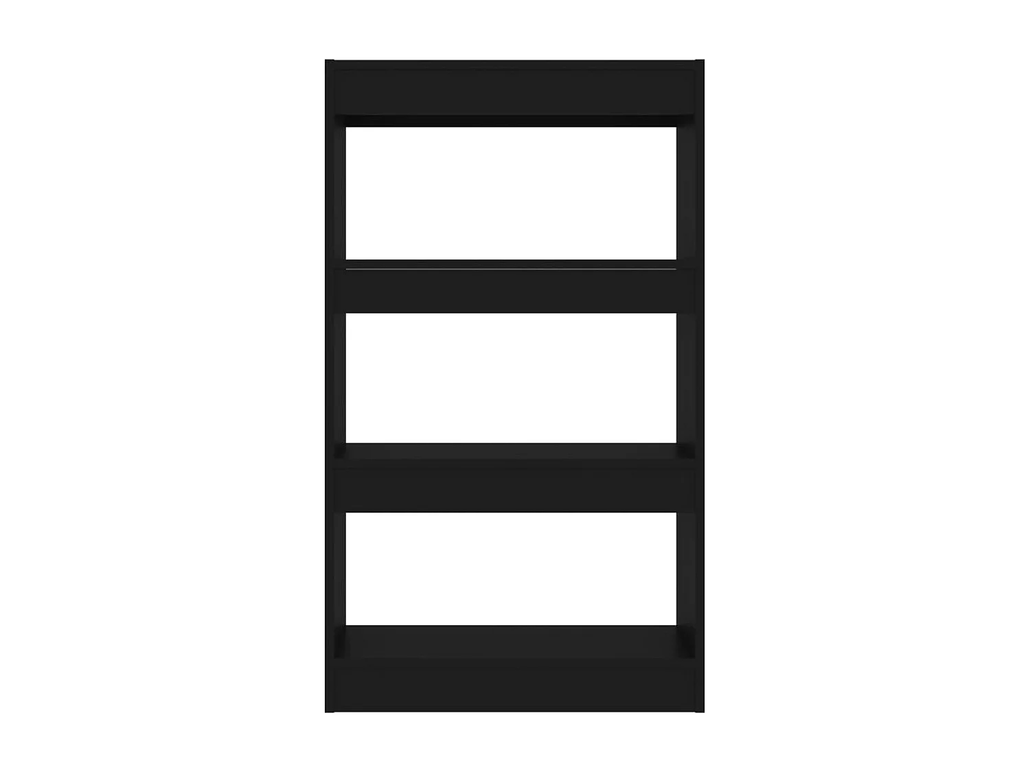 Estante/divisória derivados de madeira preto