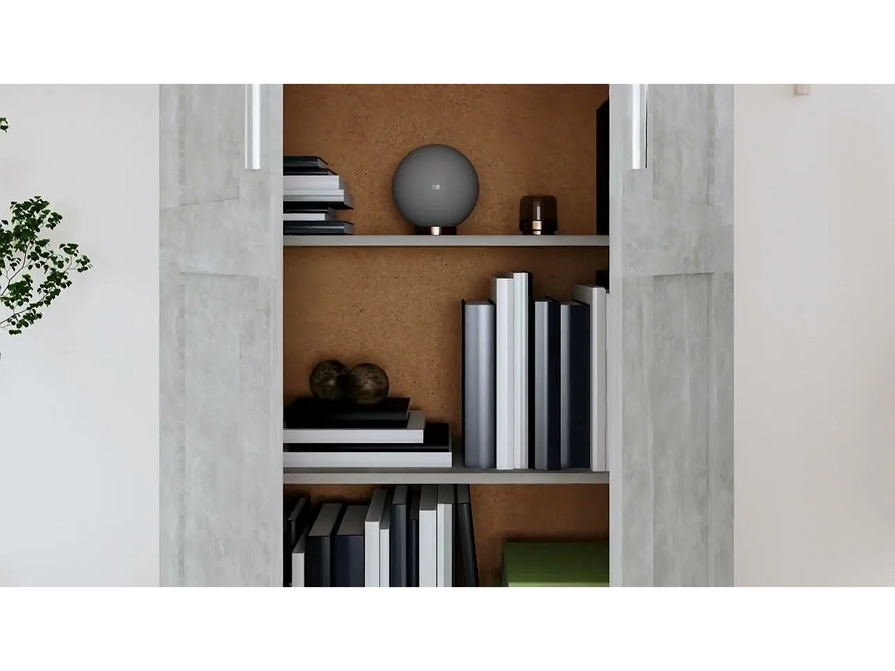 Bibliothèque Gris béton 82,5x30,5x150 cm Bois d’ingénierie