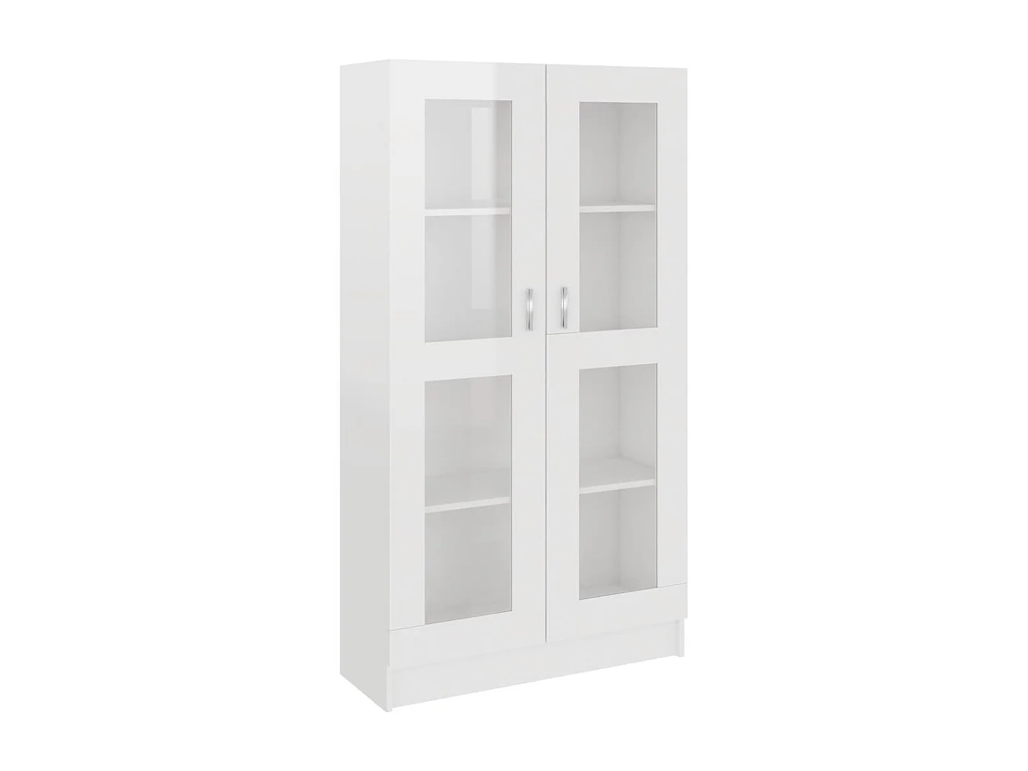 Armoire vitrine Blanc brillant 82,5x30,5x150 cm Bois ingénierie
