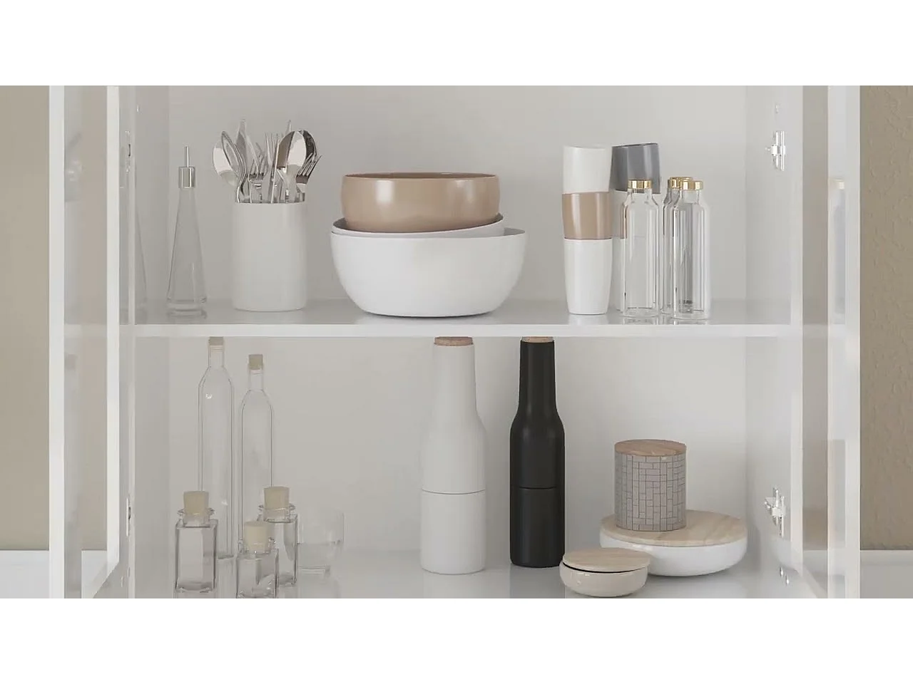 Vitrinekast 82,5x30,5x150 cm bewerkt hout hoogglans wit