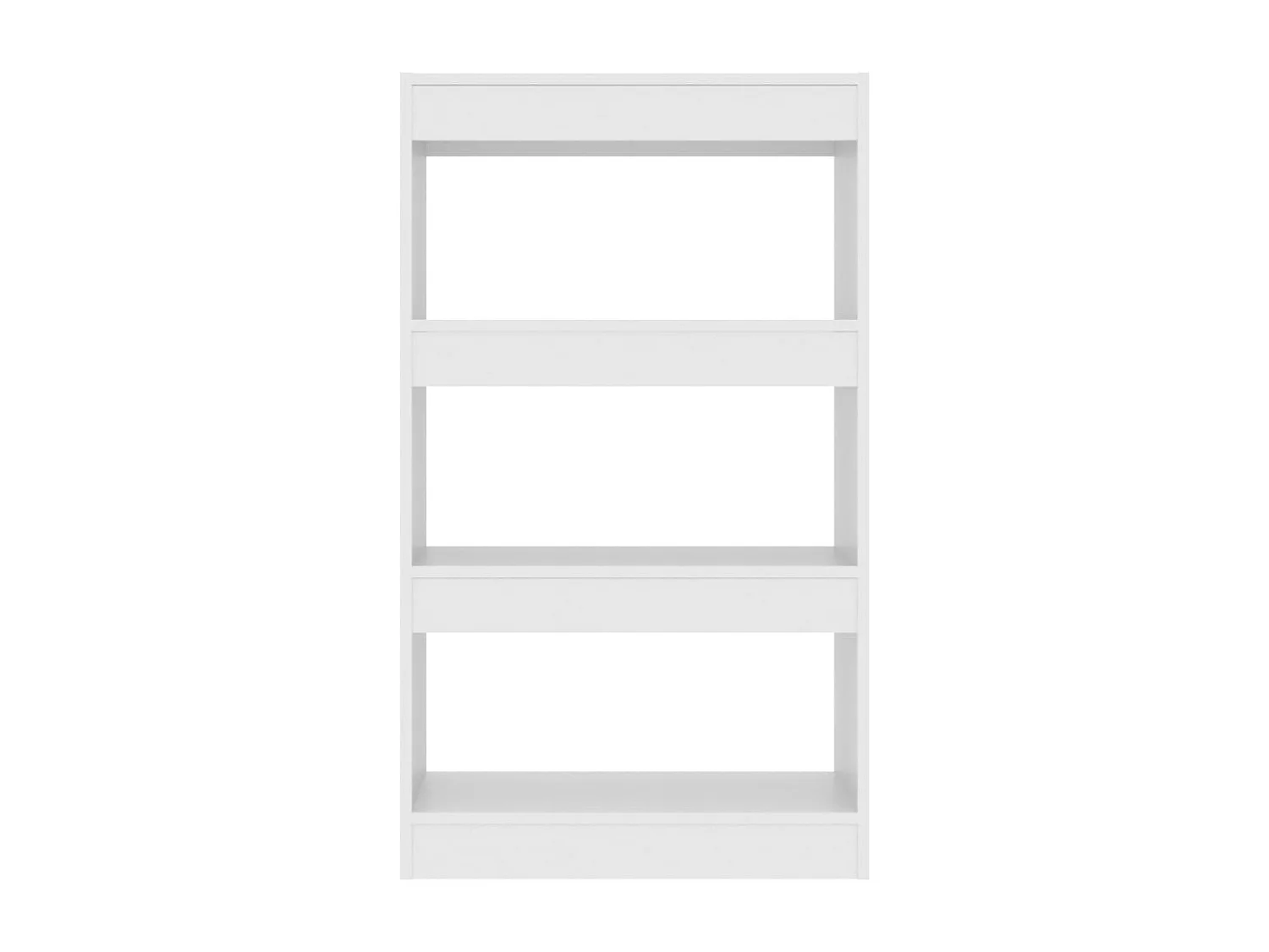 Boekenkast/kamerscherm 60x30x103 cm bewerkt hout wit