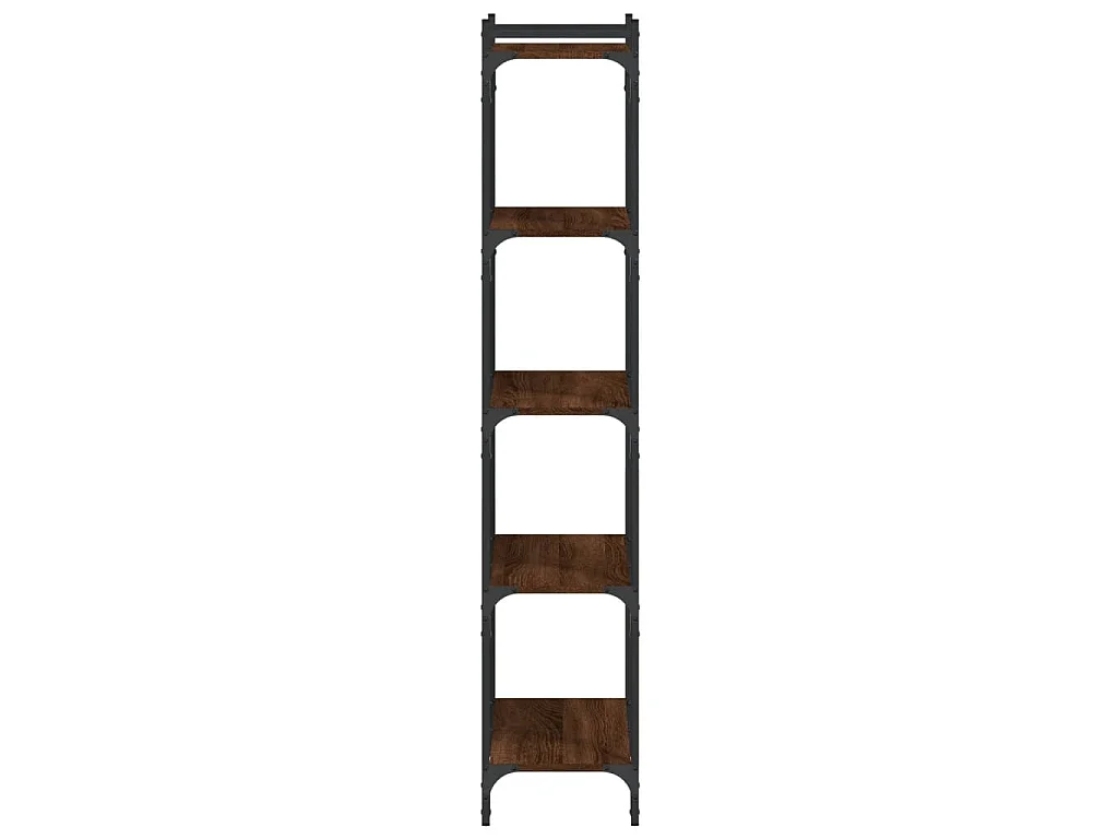 Bibliothèque 5 niveaux chêne marron 60x30x154cm bois ingénierie