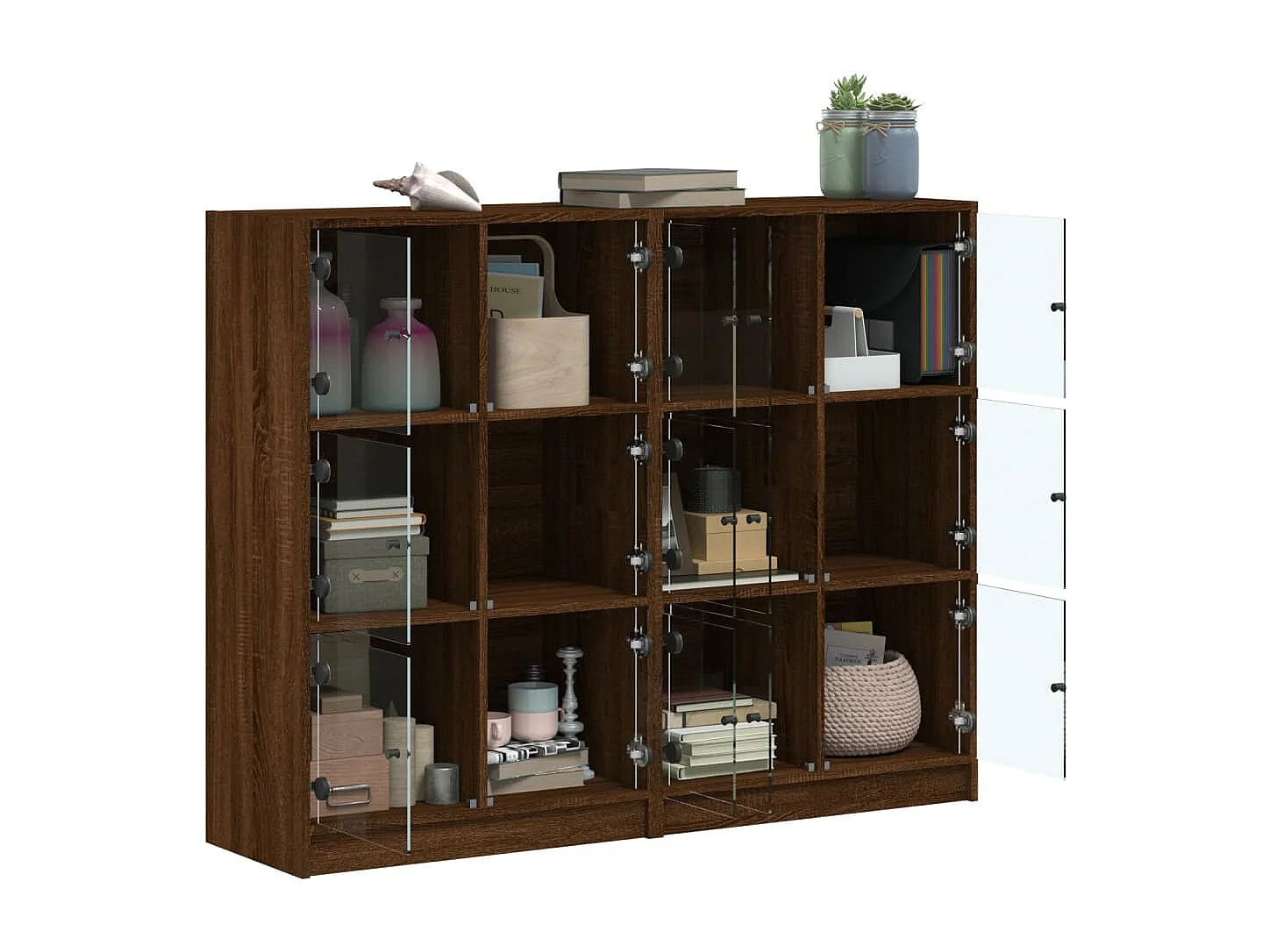 Libreria Ante Rovere Marrone 136x37x109 cm in Legno Multistrato