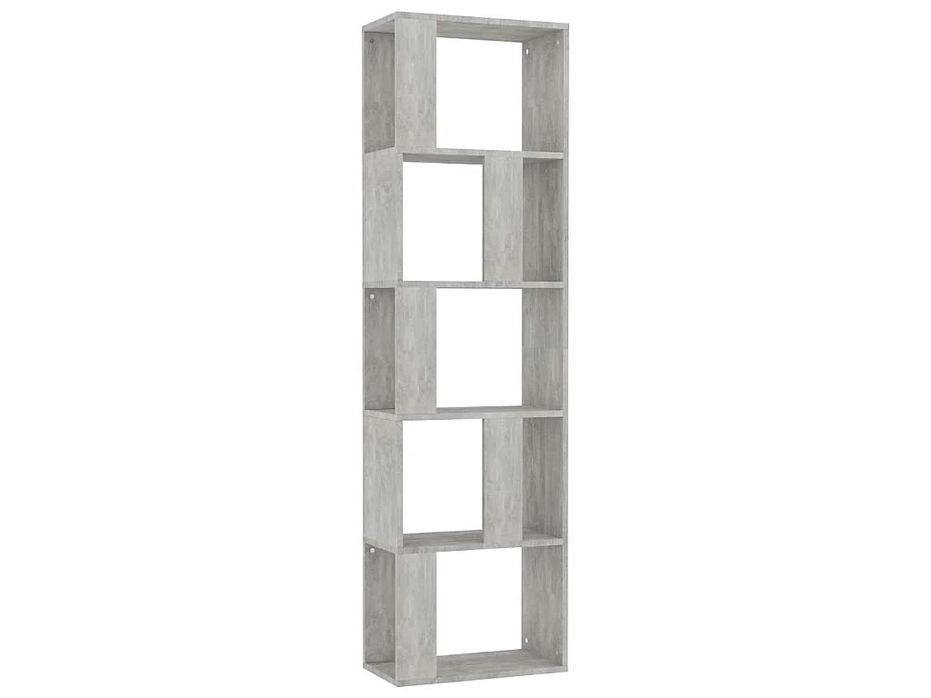 Bibliothèque/Séparateur de pièce Gris béton Bois d’ingénierie